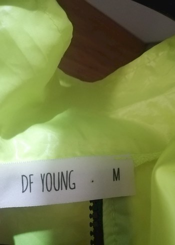 neon yeşilı Şeffaf Uzun Kollu Spor Ceket - Görsel 3