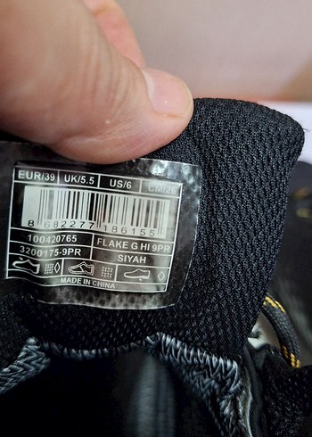 Siyah Lumberjack Erkek Spor Ayakkabı Bağcığı - Görsel 5