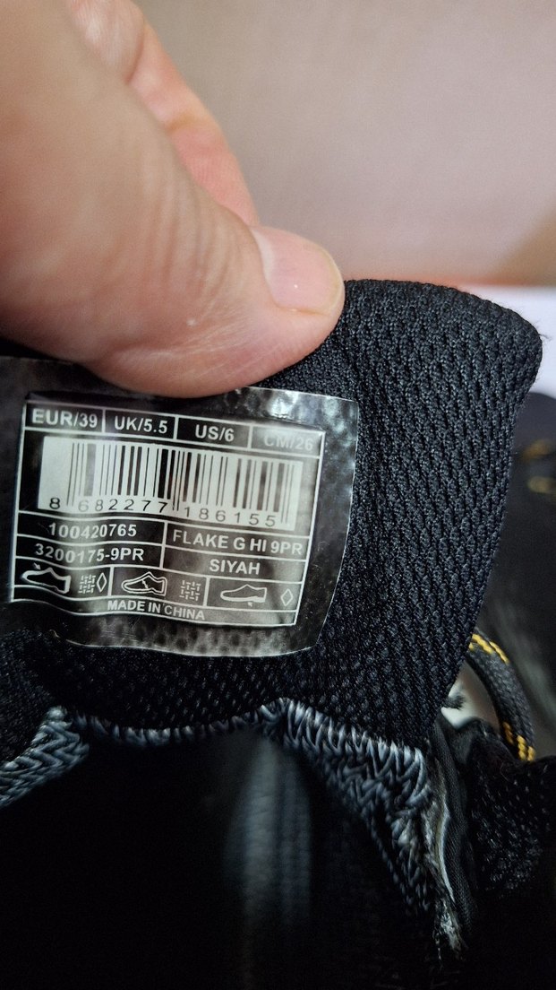 Siyah Lumberjack Erkek Spor Ayakkabı Bağcığı - Görsel 5