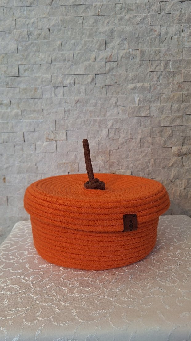 Turuncu Kapaklı Saklama Sepeti - Görsel 3