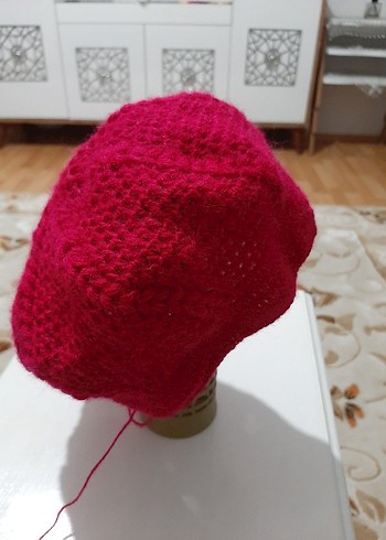 Kadın Pembe Örgü Bere - Görsel 4