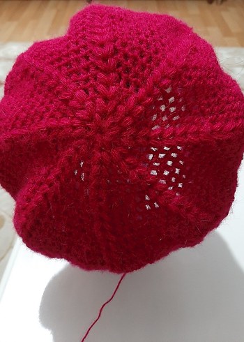 Kadın Pembe Örgü Bere - Görsel 3