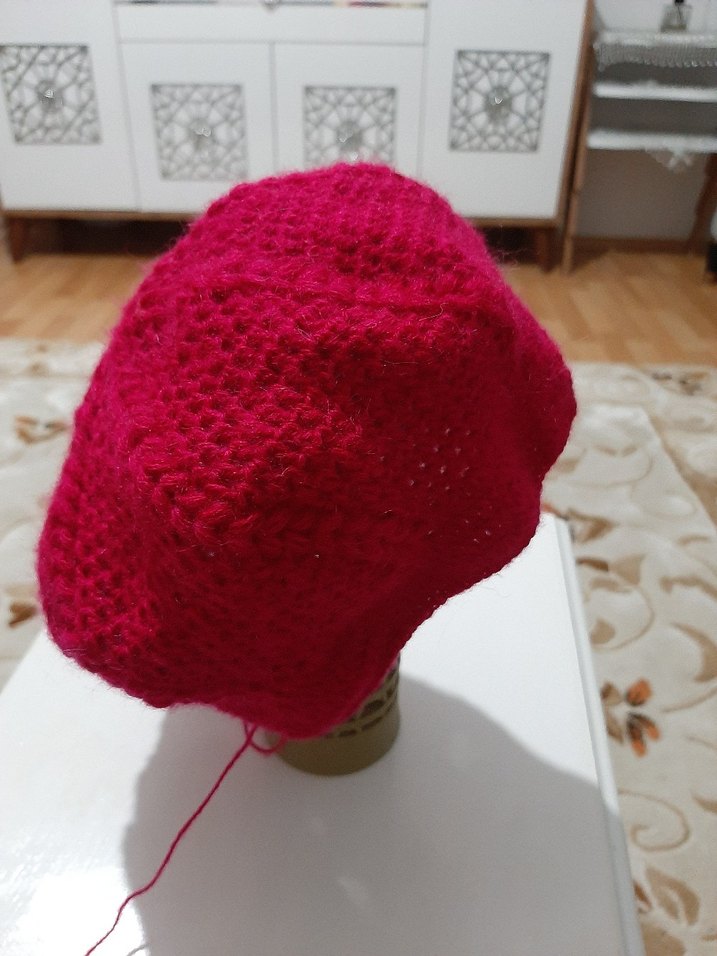 Kadın Pembe Örgü Bere - Görsel 4