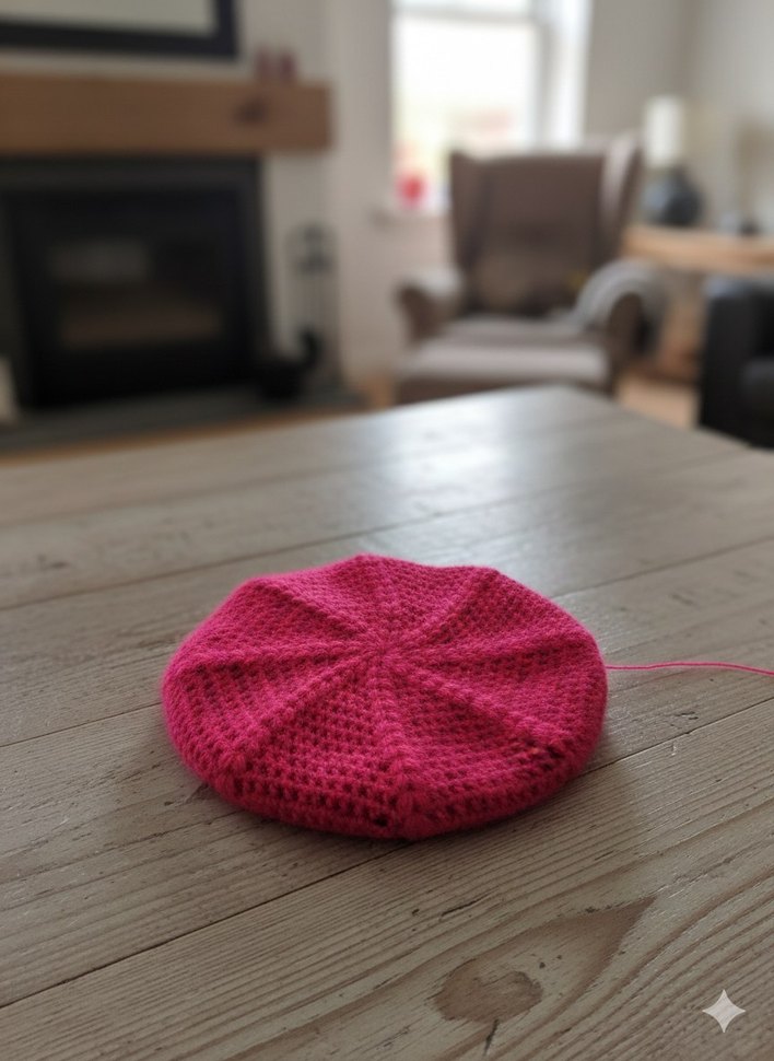 Kadın Pembe Örgü Bere - Görsel 2