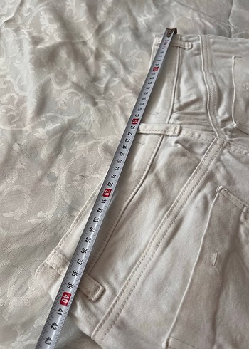 Kadın Beyaz Midi Bol Kesim Pantolon - Görsel 3