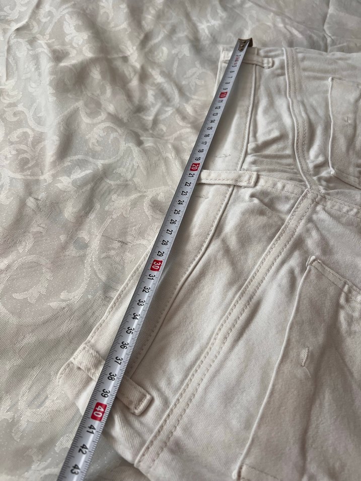 Kadın Beyaz Midi Bol Kesim Pantolon - Görsel 3