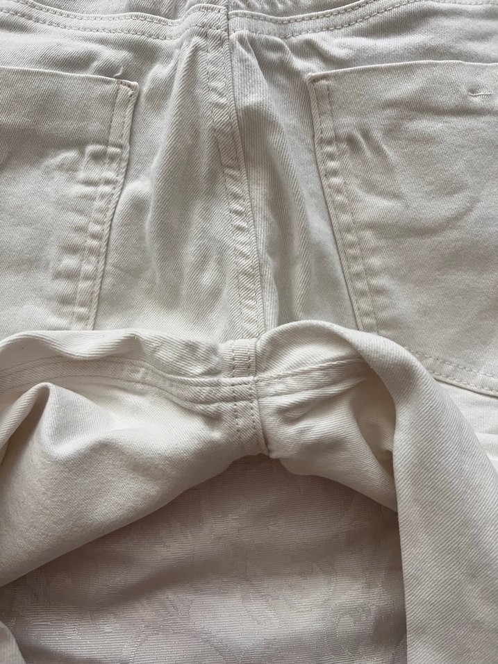 Kadın Beyaz Midi Bol Kesim Pantolon - Görsel 5