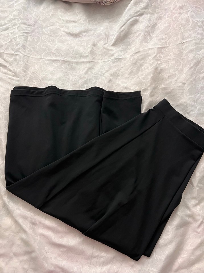 Siyah paraşüt kumaş etek - Görsel 2