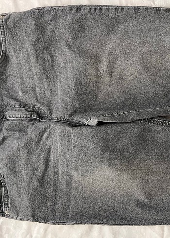 Gri Normal Boy Kadın Kot Pantolon - Görsel 5