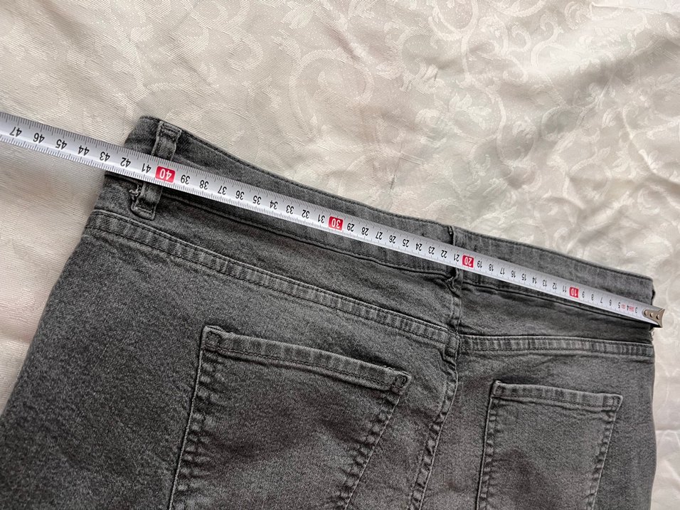 Gri Normal Boy Kadın Kot Pantolon - Görsel 3