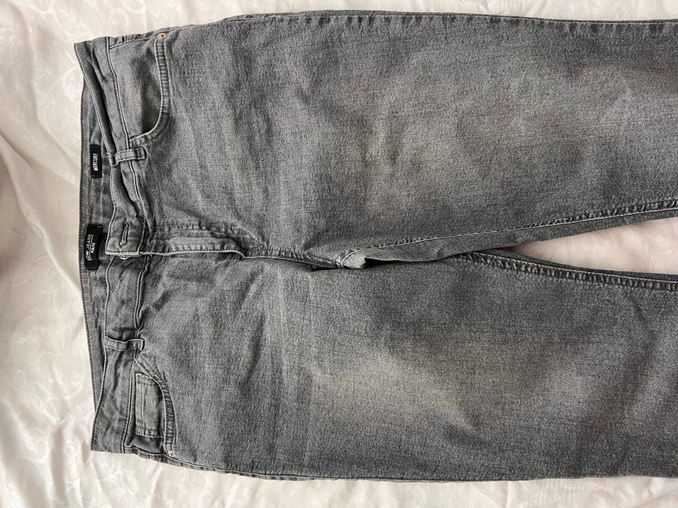 Gri Normal Boy Kadın Kot Pantolon - Görsel 5