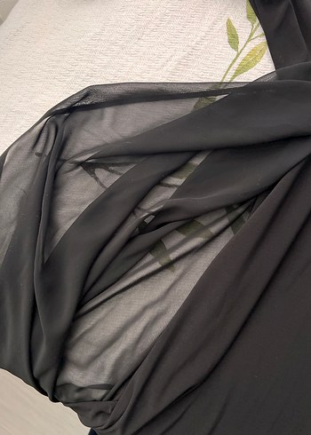 Uzun Siyah Kadın abiye - Görsel 7