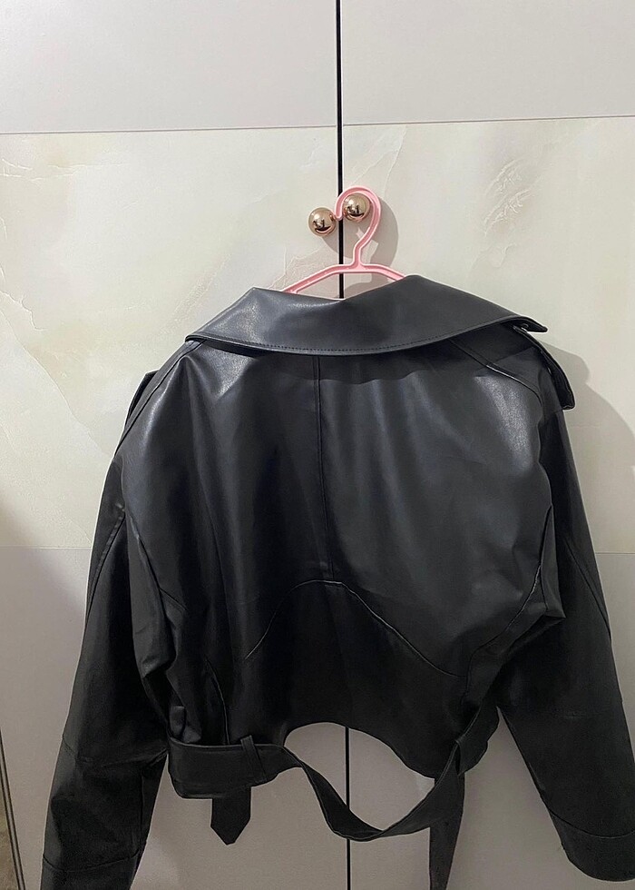 Kadın deri ceket - Görsel 5