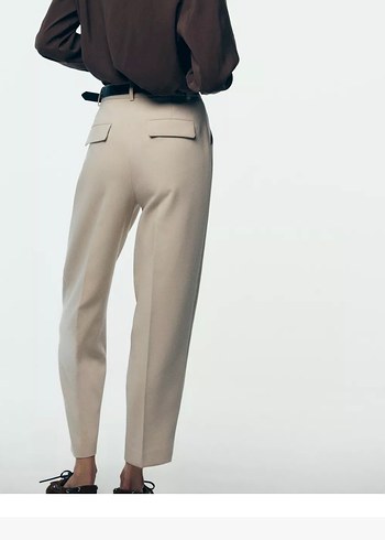Açık bej  Kadın Ofis Kumaş Pantolon - Görsel 2