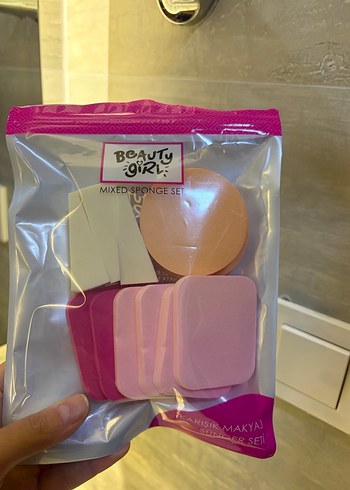 Pastel Pembe Makyaj Sünger Seti - Görsel 2