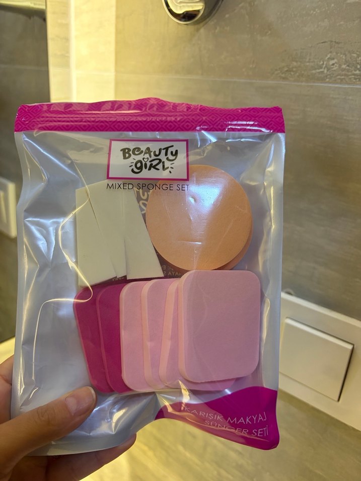 Pastel Pembe Makyaj Sünger Seti - Görsel 2