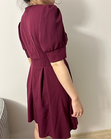 Bordo elbise - Görsel 2