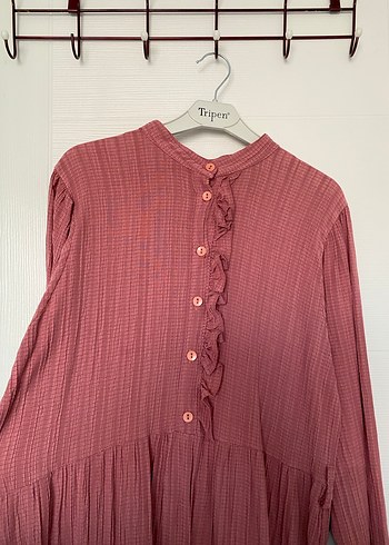 Pembe Uzun Kollu Elbise - Görsel 2