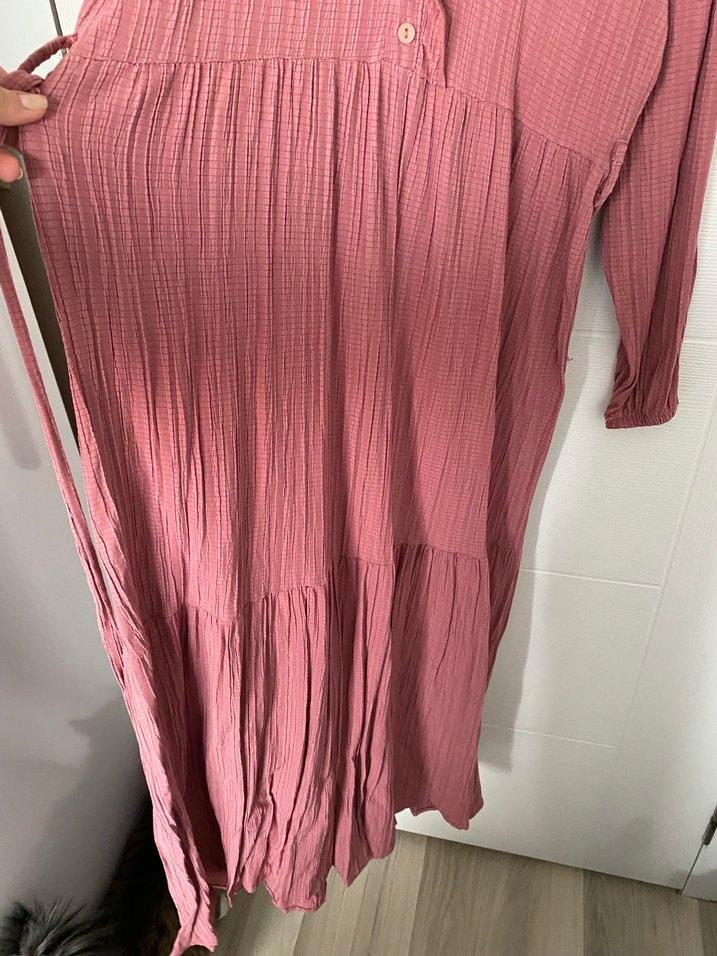 Pembe Uzun Kollu Elbise - Görsel 3