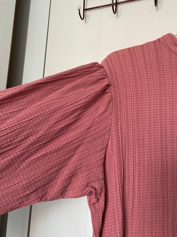 Pembe Uzun Kollu Elbise - Görsel 4