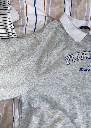 Gri Uzun Kollu Kadın Sweatshirt - Görsel 2