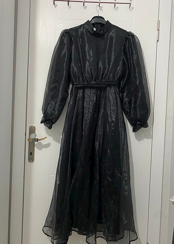 Organze siyah abiye - Görsel 2