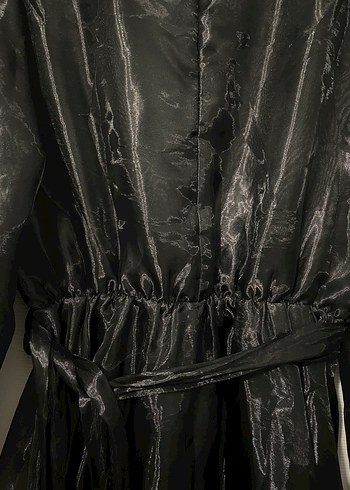 Organze siyah abiye - Görsel 5