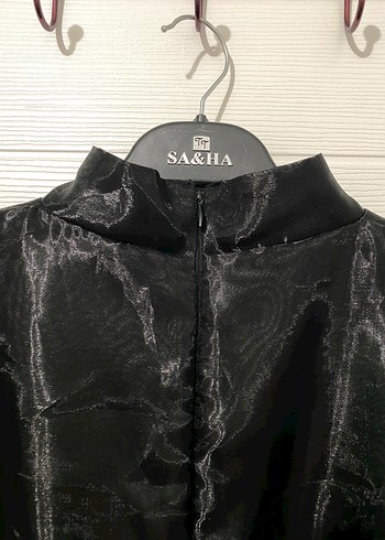 Organze siyah abiye - Görsel 6