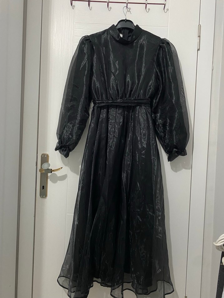 Organze siyah abiye - Görsel 2