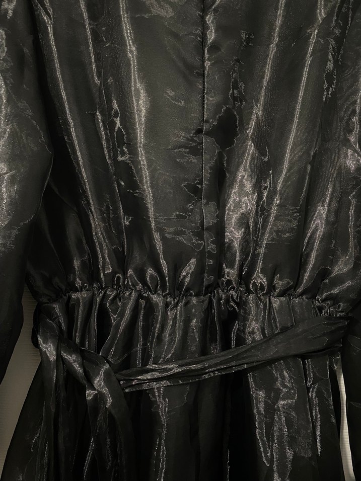 Organze siyah abiye - Görsel 5