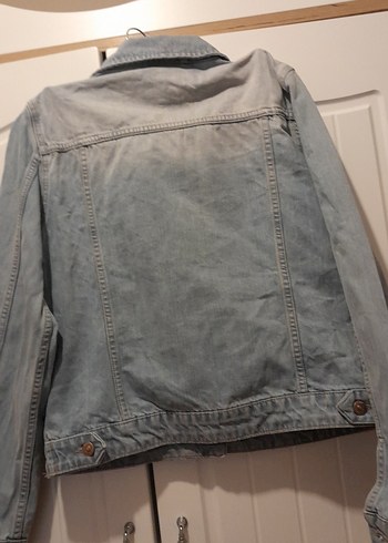 m Beden gri Renk Kadın Gri Düğmeli Denim Ceket