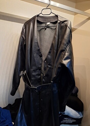 H&M deri elbise