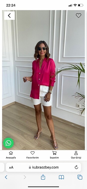 Zara Saten fuşya gömlek