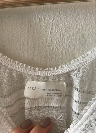 Zara Zara beyaz dantelli