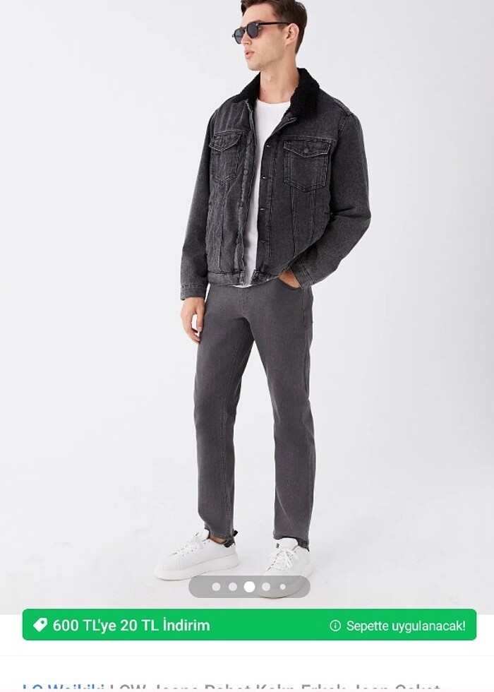 LC Waikiki erkek kot ceket - Görsel 4