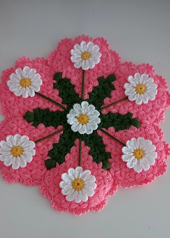 Papatya Desenli Pembe banyo lifi - Görsel 2