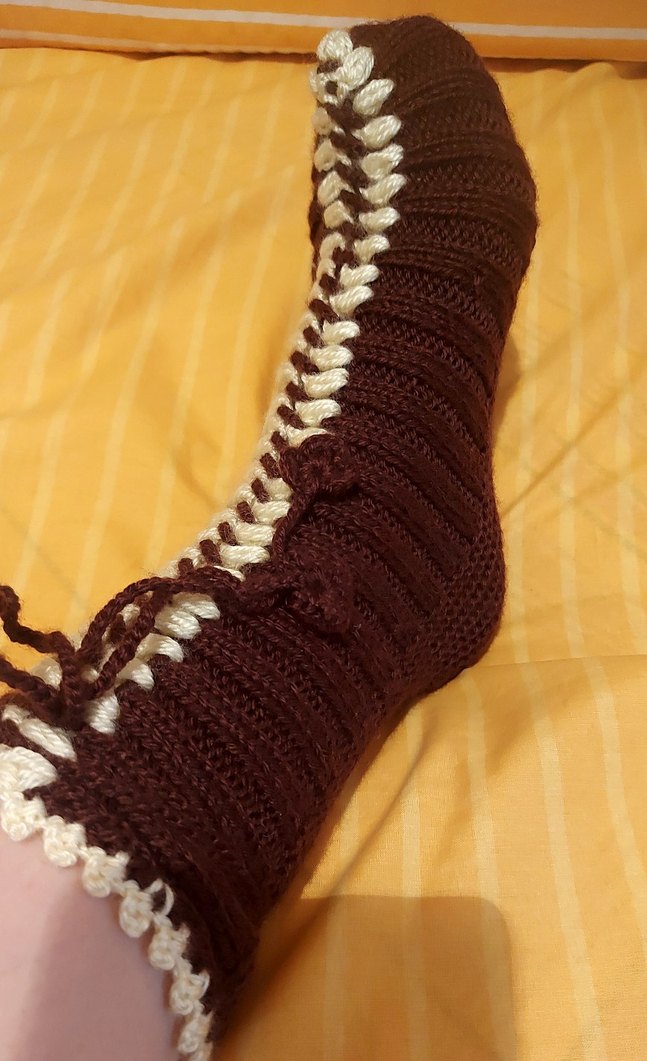 Kahverengi  krem  çizme patik - Görsel 2