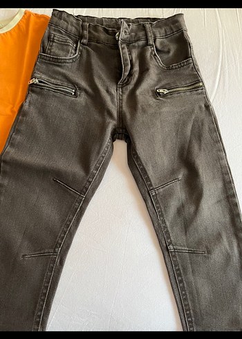 Erkek Bebek Kot Pantolon ve Kısa Kollu Tişört panço - Görsel 5