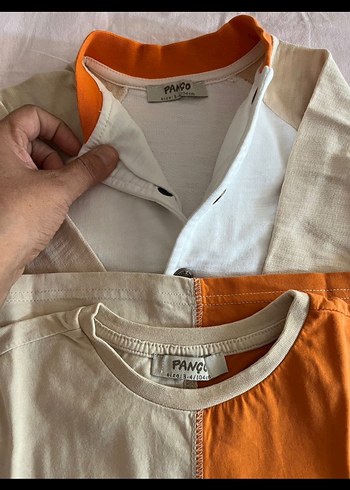 Erkek Bebek Kot Pantolon ve Kısa Kollu Tişört panço - Görsel 2