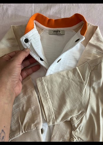 Erkek Bebek Kot Pantolon ve Kısa Kollu Tişört panço - Görsel 3