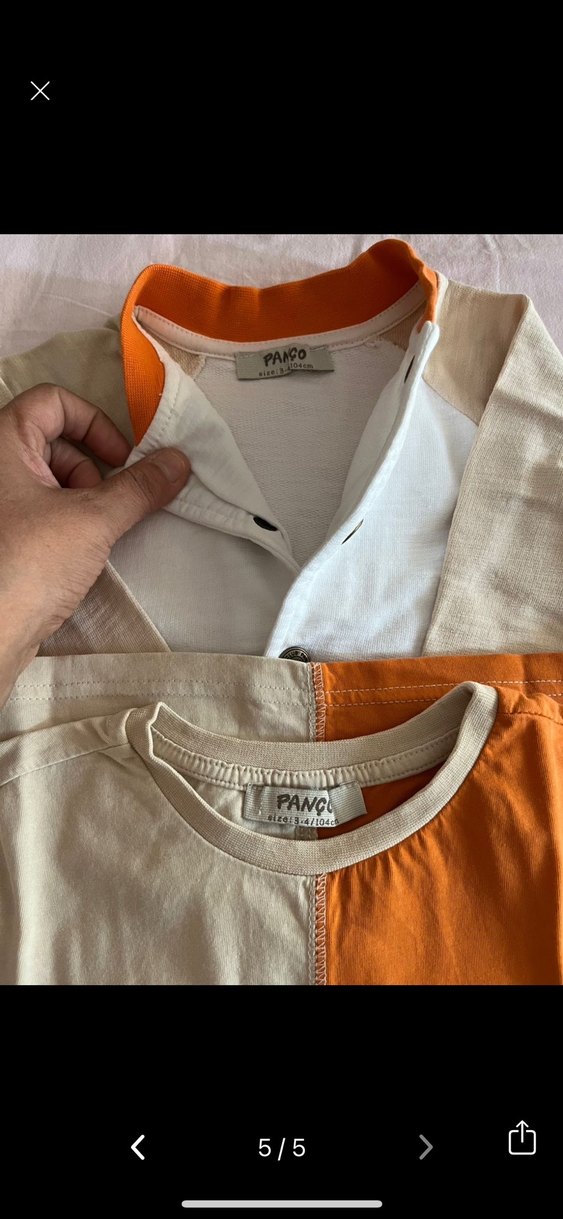 Erkek Bebek Kot Pantolon ve Kısa Kollu Tişört panço - Görsel 2