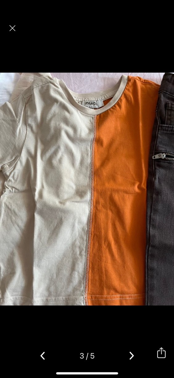 Erkek Bebek Kot Pantolon ve Kısa Kollu Tişört panço - Görsel 4