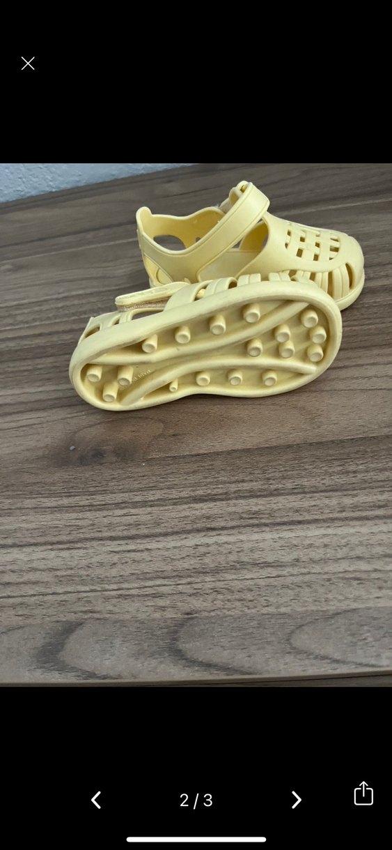 Sarı Tokalı sandalet Iğdır 21 numara - Görsel 2