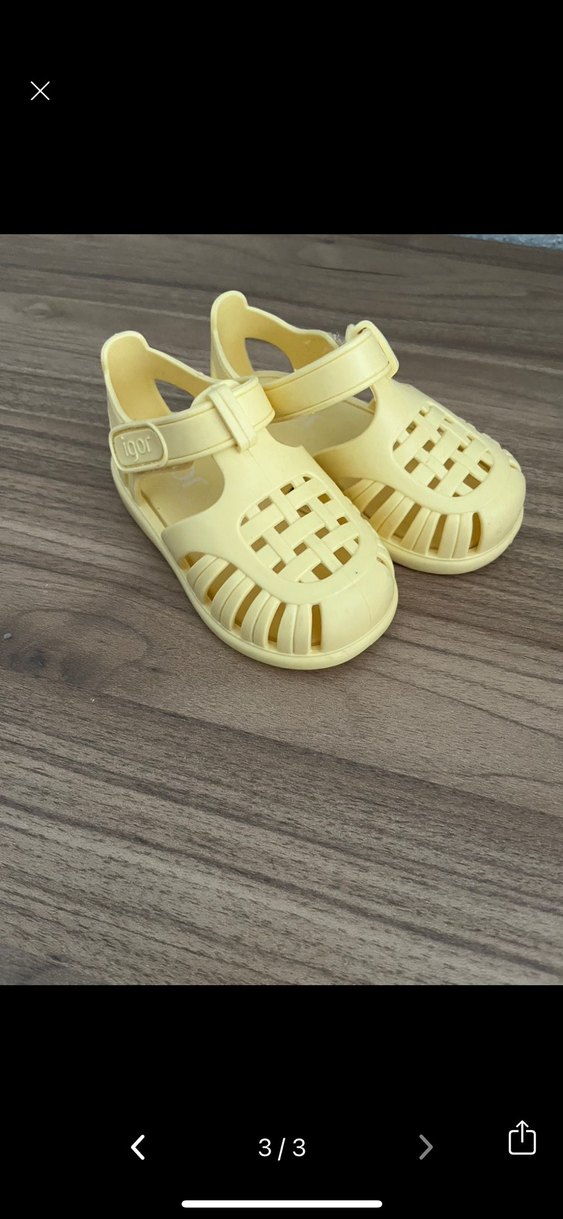 Sarı Tokalı sandalet Iğdır 21 numara - Görsel 3