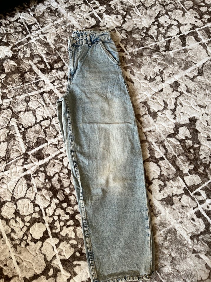 Gri Loose Fit Kadın Denim Pantolon - Görsel 3