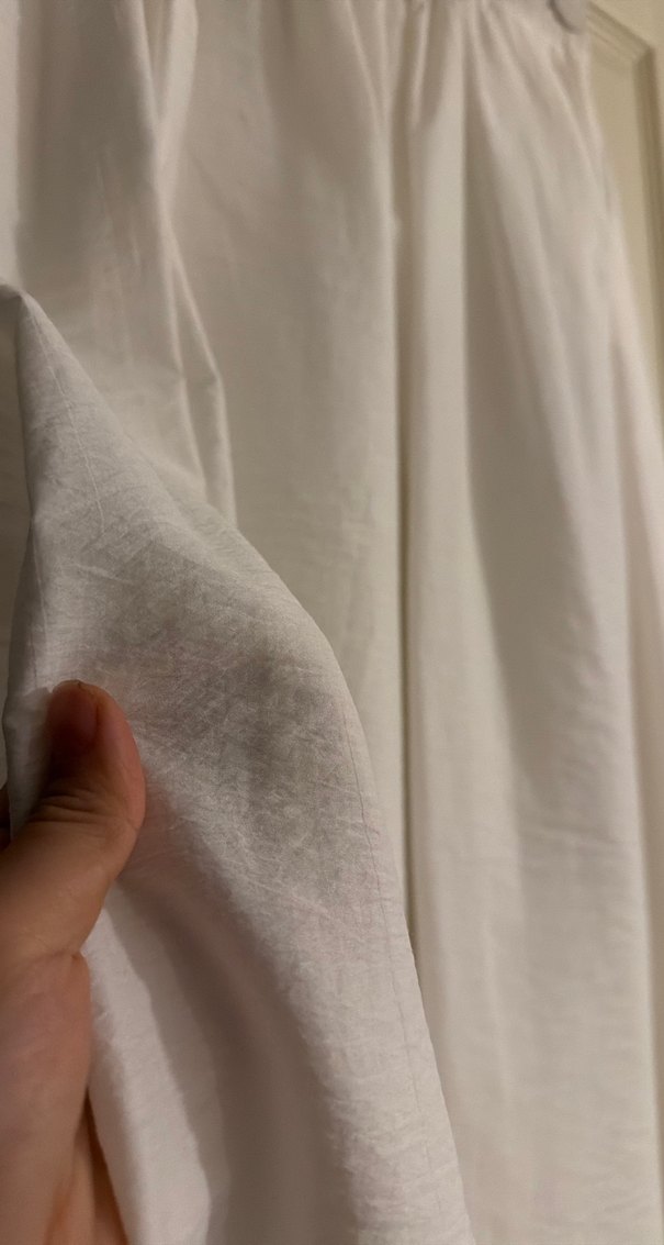 Beyaz Midi Keten Salaş Etek - Görsel 3