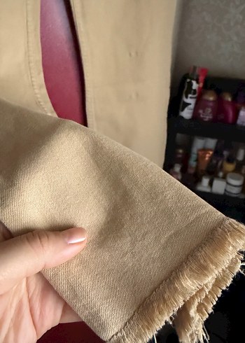 Bej Midi Boy ispanyol Kadın Jean - Görsel 3