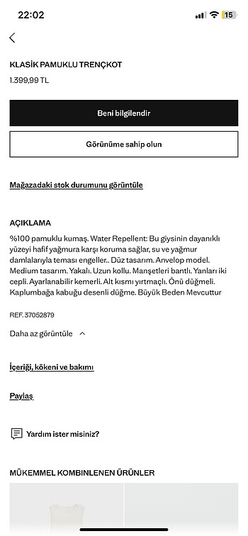s Beden Mango trençkot