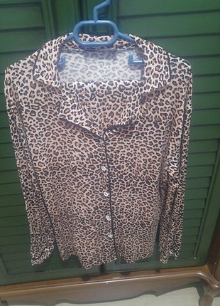 Leopar desenli pijama