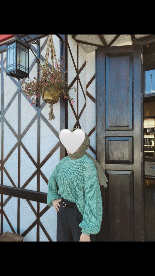 Yeşil Balıkçı Yaka Örgü Kadın Kazak - Görsel 3